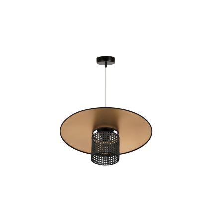 Duolla - Підвісна люстра TOKYO RATTAN 1xE27/15W/230V діаметр 50 см золотий/чорний