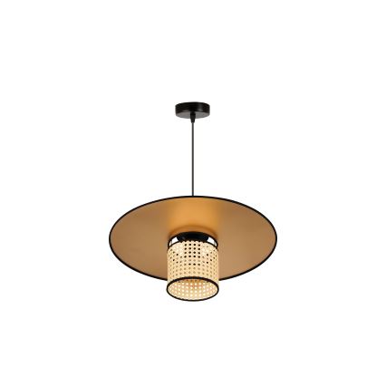 Duolla - Підвісна люстра TOKYO RATTAN 1xE27/15W/230V діаметр 50 см золотий/ротанґ