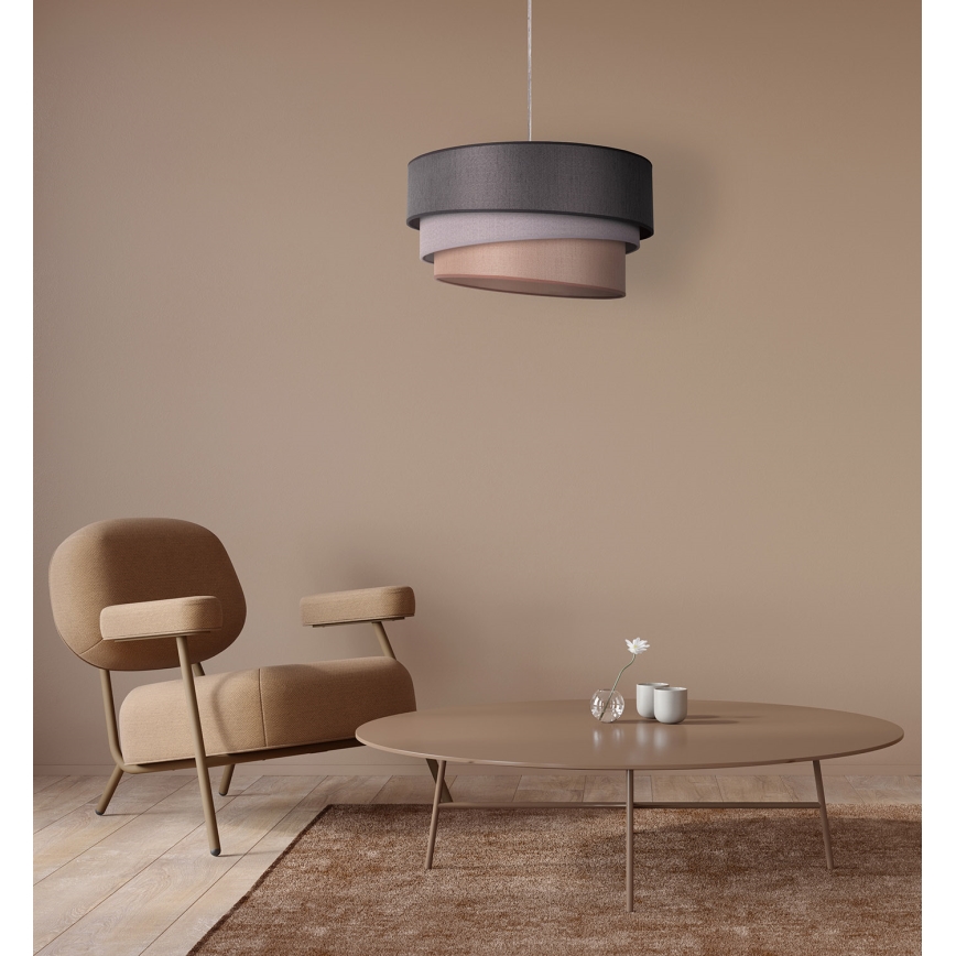 Duolla - Підвісна люстра TRIO 1xE27/40W/230V діаметр 45 см антрацит/сірий/коричневий