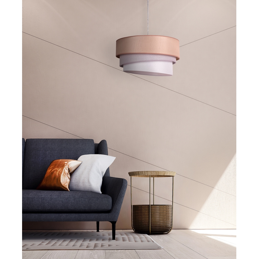 Duolla - Підвісна люстра TRIO 1xE27/40W/230V діаметр 45 см коричневий/сірий/срібний