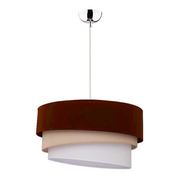 Duolla - Підвісна люстра TRIO 1xE27/40W/230V діаметр 45 см коричневий/бежевий/білий