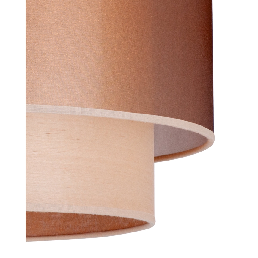 Duolla - Підвісна люстра WOOD BOHO 1xE27/15W/230V діаметр 45 см мідний/бежевий