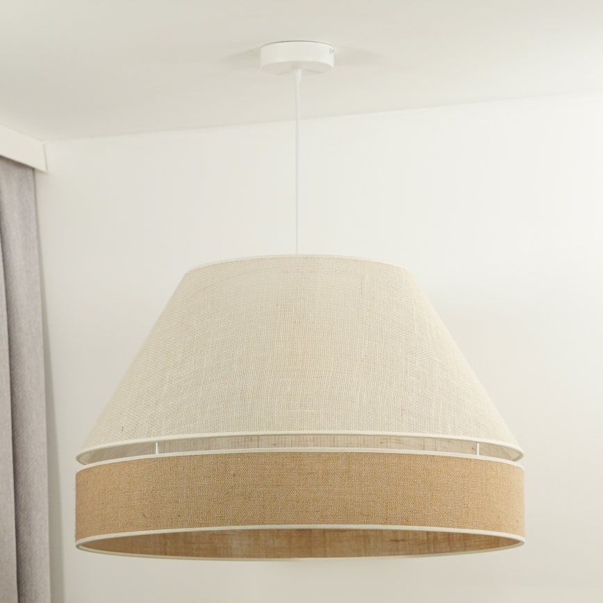 Duolla - Підвісна люстра YUTE AVIGNON 1xE27/15W/230V діаметр 60 см сірий/коричневий