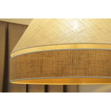 Duolla - Підвісна люстра YUTE AVIGNON 1xE27/15W/230V діаметр 60 см сірий/коричневий