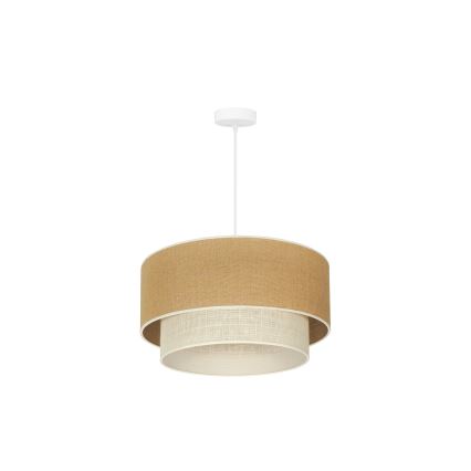 Duolla - Підвісна люстра YUTE BOHO 1xE27/15W/230V діаметр 45 см коричневий/кремовий