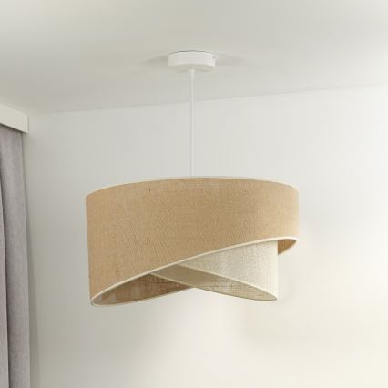 Duolla - Підвісна люстра YUTE CELLO 1xE27/15W/230V діаметр 45 см коричневий/сірий