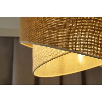 Duolla - Підвісна люстра YUTE CELLO 1xE27/15W/230V діаметр 45 см коричневий/сірий