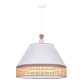Duolla - Подвесная люстра AVIGNON 1xE27/15W/230V диаметр 50 см белый/ротанг