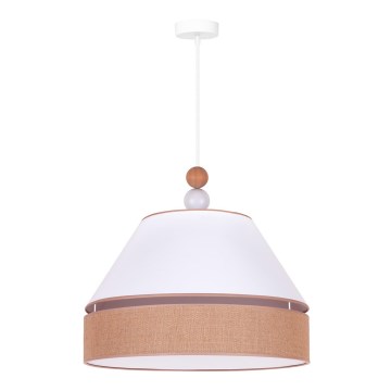 Duolla - Подвесная люстра AVIGNON 1xE27/15W/230V диаметр 50 см белый/коричневый