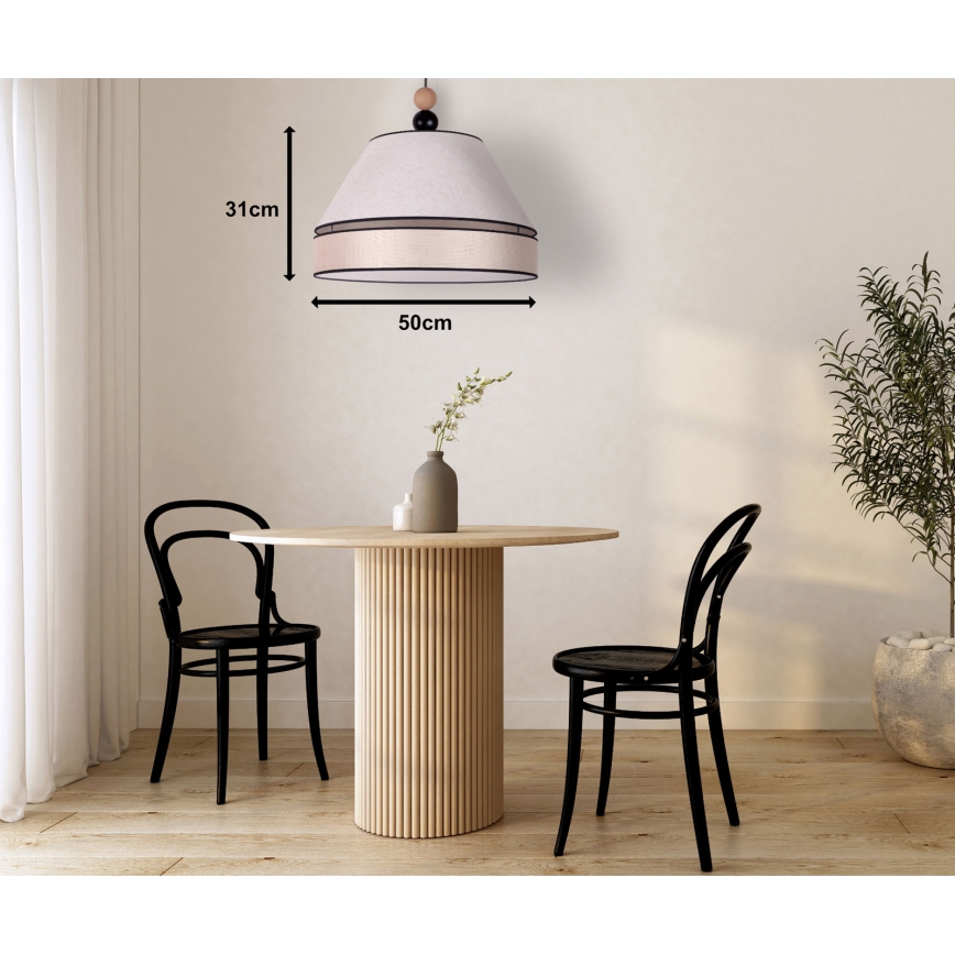 Duolla - Подвесная люстра AVIGNON 1xE27/15W/230V диаметр 50 см бежевый