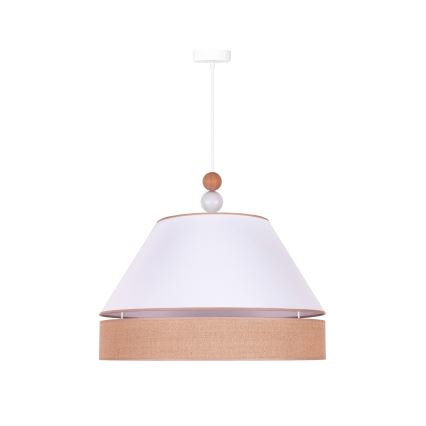 Duolla - Подвесная люстра AVIGNON 1xE27/15W/230V диаметр 60 см белый/коричневый