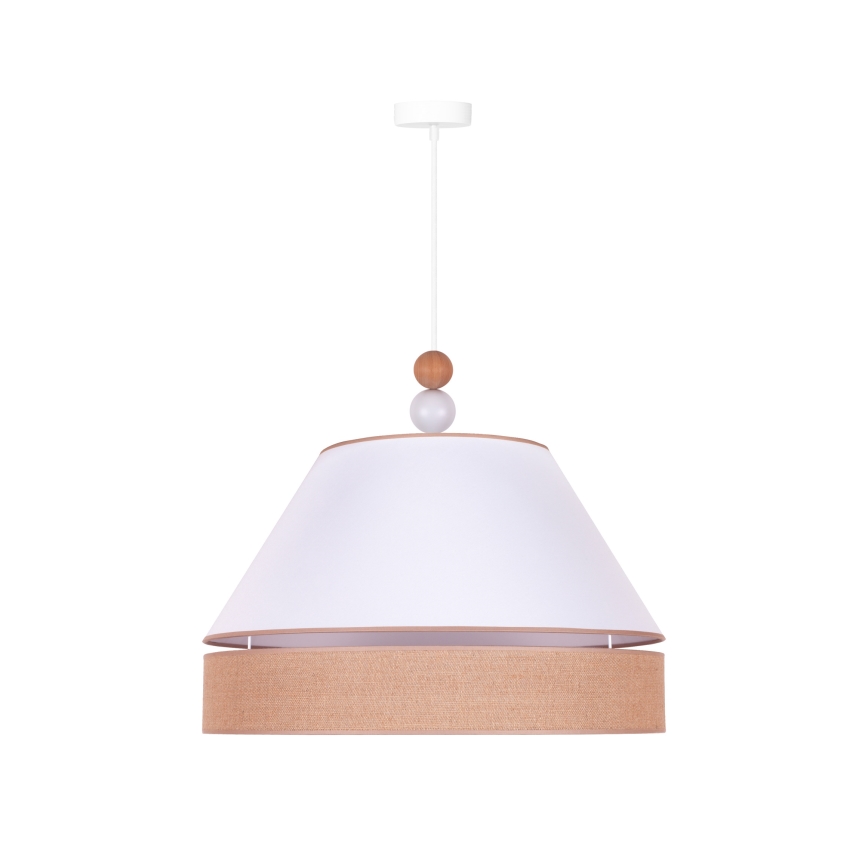Duolla - Подвесная люстра AVIGNON 1xE27/15W/230V диаметр 60 см белый/коричневый