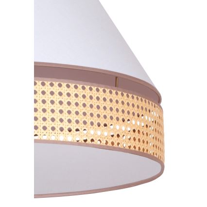 Duolla - Подвесная люстра AVIGNON 3xE27/15W/230V белый/ротанг
