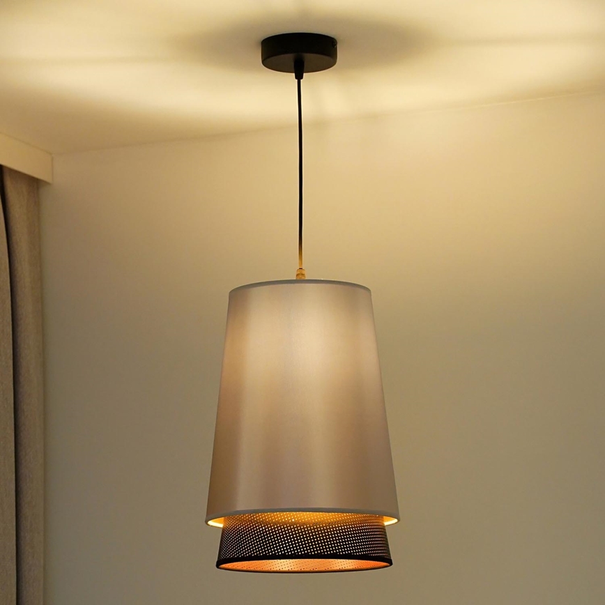 Duolla - Подвесная люстра BELL SHINY 1xE27/15W/230V диаметр 25 см серебристый/черный