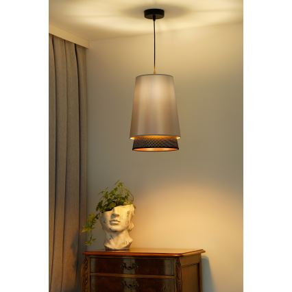 Duolla - Подвесная люстра BELL SHINY 1xE27/15W/230V диаметр 25 см серебристый/черный