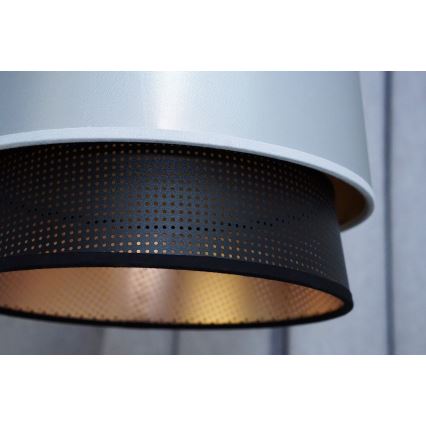 Duolla - Подвесная люстра BELL SHINY 1xE27/15W/230V диаметр 25 см серебристый/черный