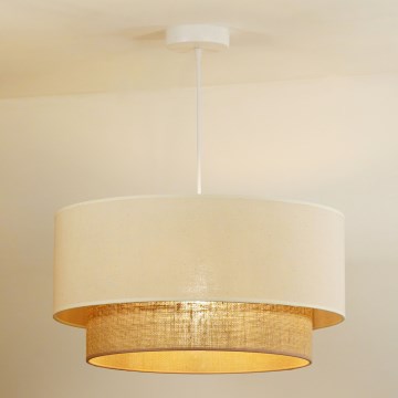 Duolla - Подвесная люстра BOHO 1xE27/15W/230V бежевый/коричневый