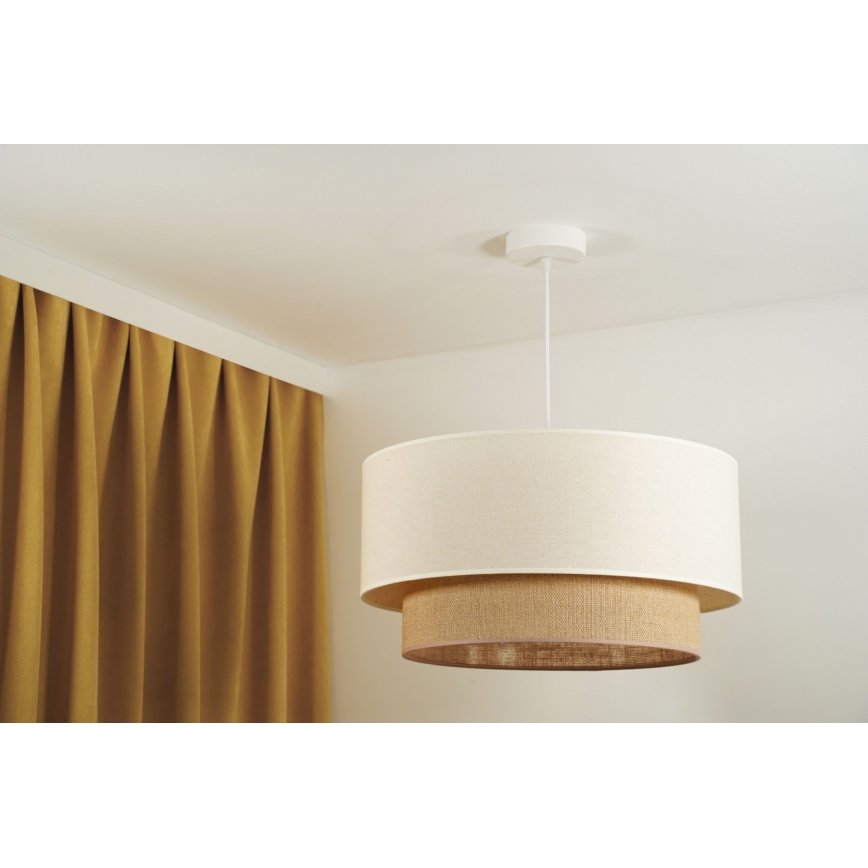 Duolla - Подвесная люстра BOHO 1xE27/15W/230V бежевый/коричневый