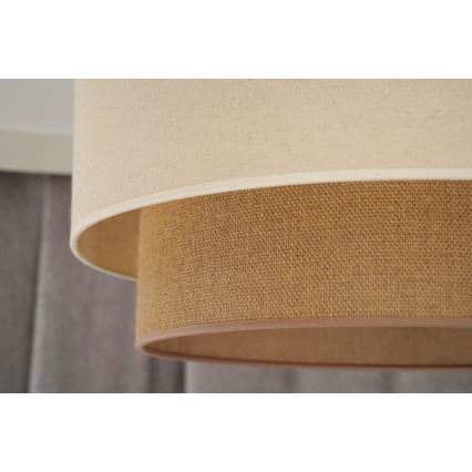 Duolla - Подвесная люстра BOHO 1xE27/15W/230V бежевый/коричневый