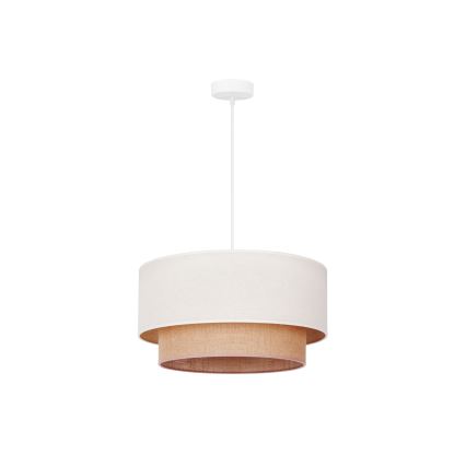 Duolla - Подвесная люстра BOHO 1xE27/15W/230V бежевый/коричневый