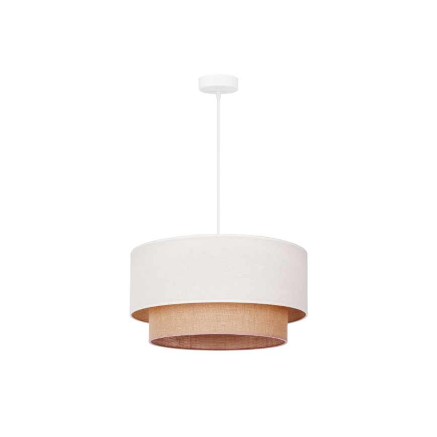 Duolla - Подвесная люстра BOHO 1xE27/15W/230V бежевый/коричневый