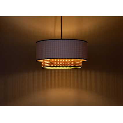 Duolla - Подвесная люстра BOHO 1xE27/15W/230V диаметр 45 см белый/ротанг