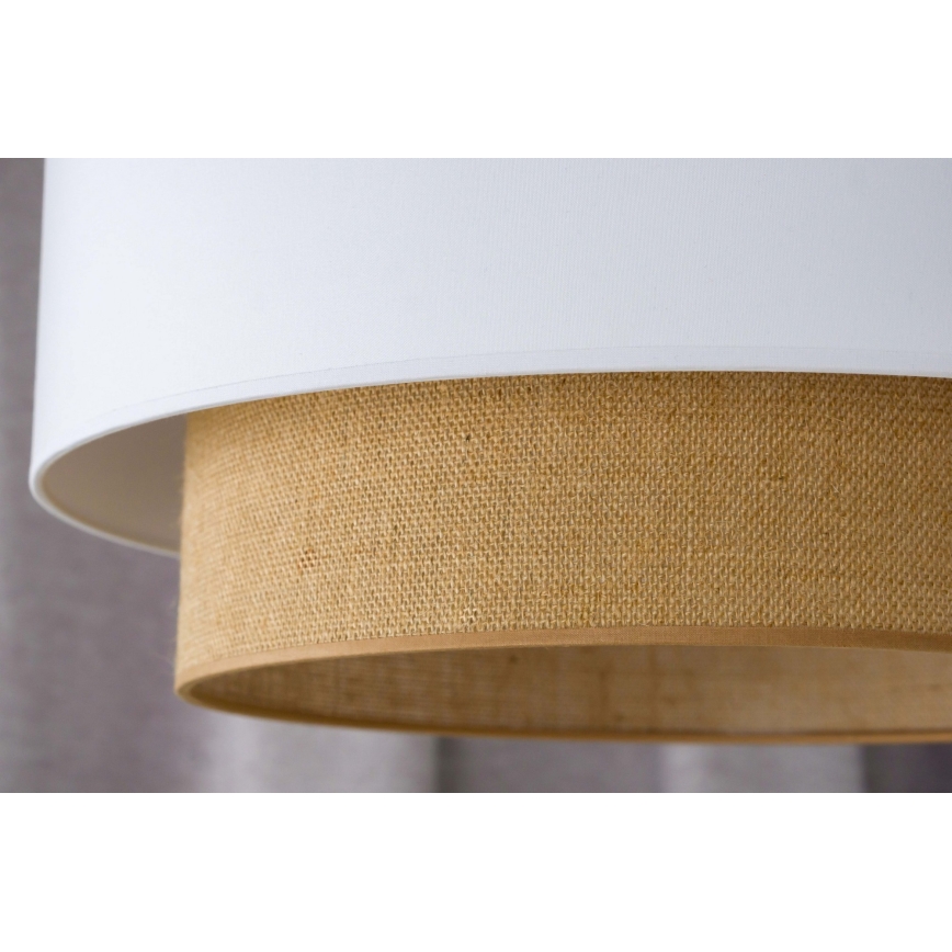 Duolla - Подвесная люстра BOHO 1xE27/15W/230V диаметр 45 см белый/коричневый