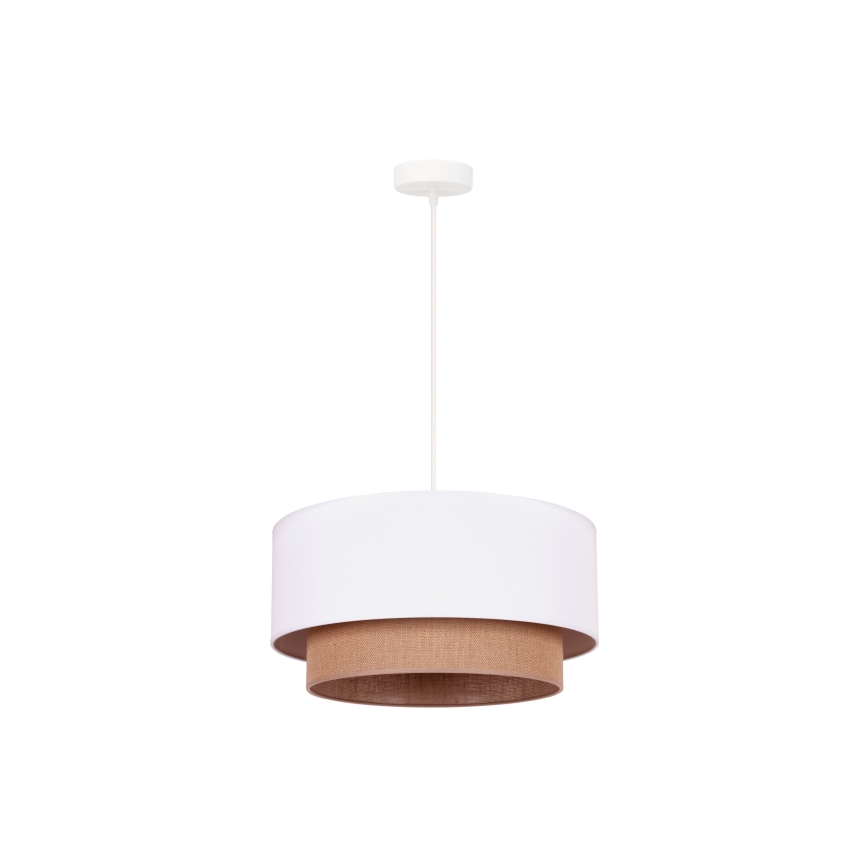 Duolla - Подвесная люстра BOHO 1xE27/15W/230V диаметр 45 см белый/коричневый