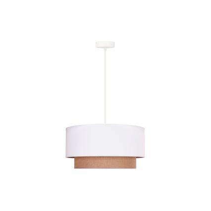 Duolla - Подвесная люстра BOHO 1xE27/15W/230V диаметр 45 см белый/коричневый