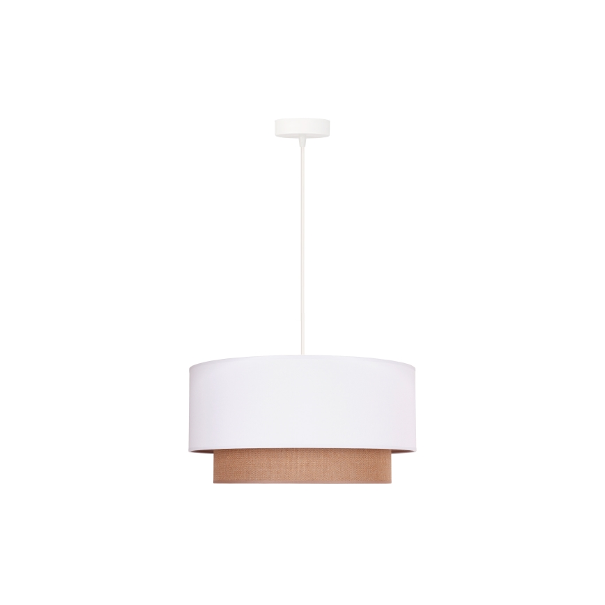 Duolla - Подвесная люстра BOHO 1xE27/15W/230V диаметр 45 см белый/коричневый