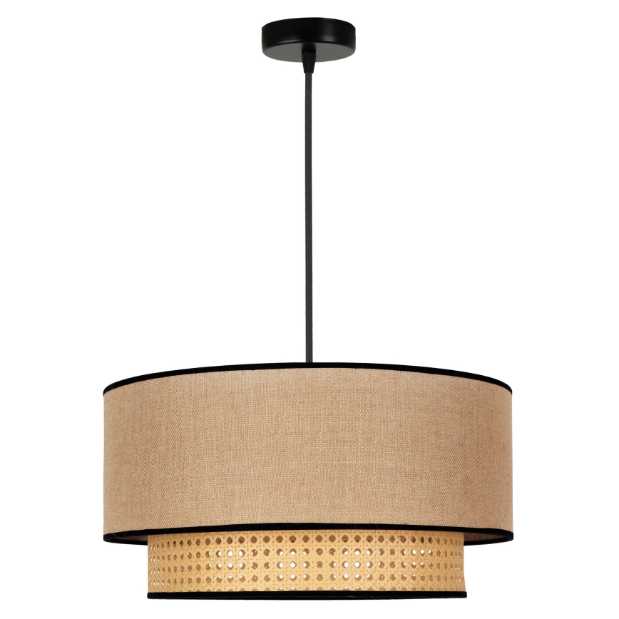 Duolla - Подвесная люстра BOHO 1xE27/15W/230V диаметр 45 см бежевый/ротанг