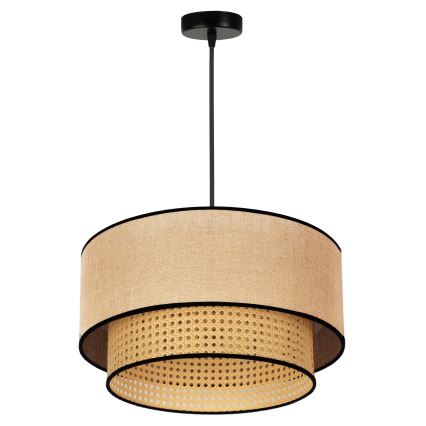 Duolla - Подвесная люстра BOHO 1xE27/15W/230V диаметр 45 см бежевый/ротанг