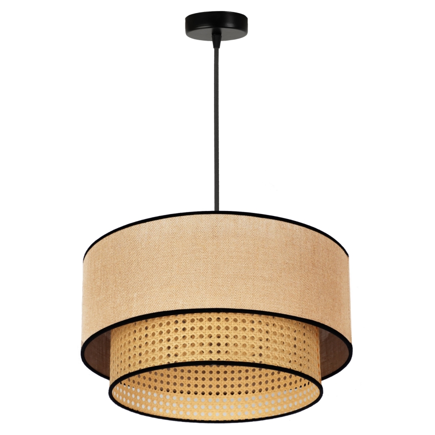 Duolla - Подвесная люстра BOHO 1xE27/15W/230V диаметр 45 см бежевый/ротанг