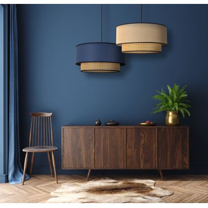 Duolla - Подвесная люстра BOHO 1xE27/15W/230V диаметр 45 см бежевый/ротанг