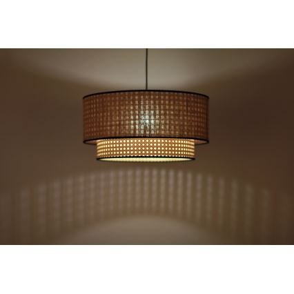 Duolla - Подвесная люстра BOHO 1xE27/15W/230V диаметр 45 см бежевый/ротанг