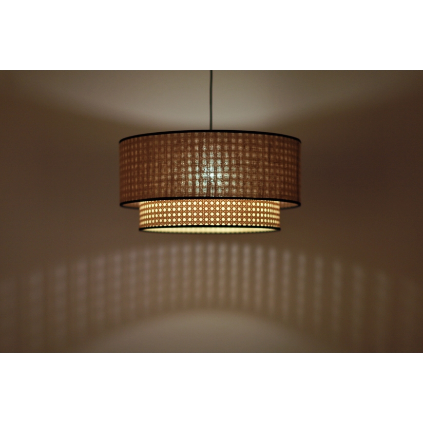 Duolla - Подвесная люстра BOHO 1xE27/15W/230V диаметр 45 см бежевый/ротанг