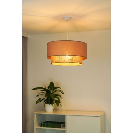 Duolla - Подвесная люстра BOHO 1xE27/15W/230V диаметр 45 см бежевый/коричневый