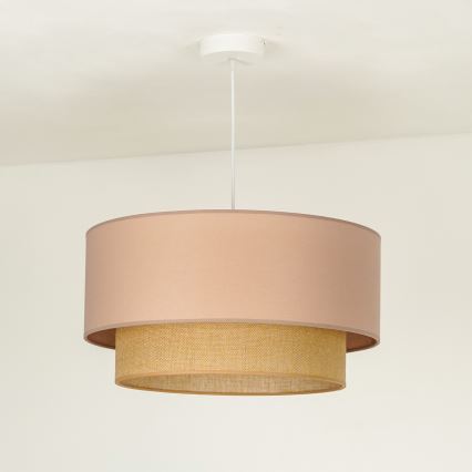 Duolla - Подвесная люстра BOHO 1xE27/15W/230V диаметр 45 см бежевый/коричневый