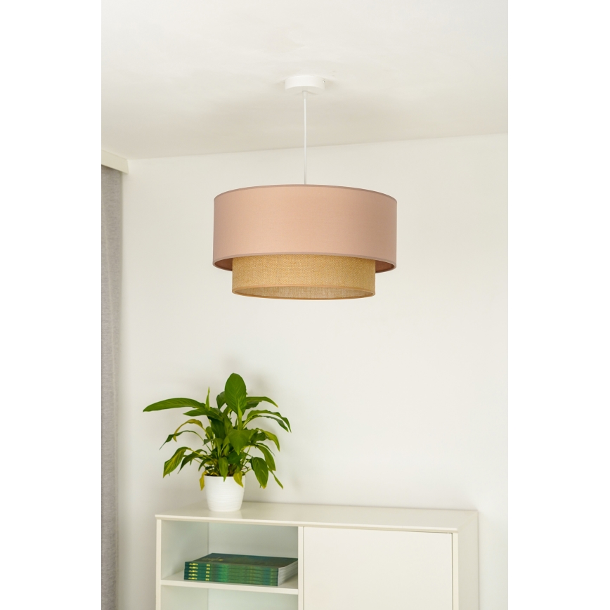 Duolla - Подвесная люстра BOHO 1xE27/15W/230V диаметр 45 см бежевый/коричневый