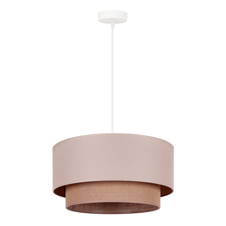 Duolla - Подвесная люстра BOHO 1xE27/15W/230V диаметр 45 см бежевый/коричневый