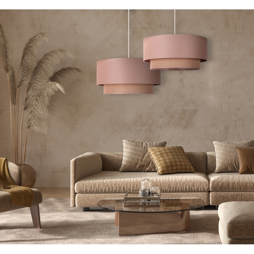 Duolla - Подвесная люстра BOHO 1xE27/15W/230V диаметр 45 см бежевый/коричневый
