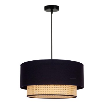 Duolla - Подвесная люстра BOHO 1xE27/15W/230V диаметр 45 см черный/ротанг