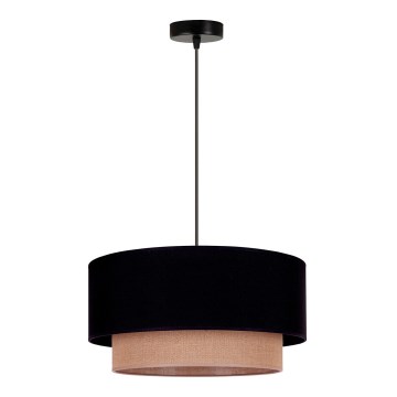 Duolla - Подвесная люстра BOHO 1xE27/15W/230V диаметр 45 см черный/коричневый