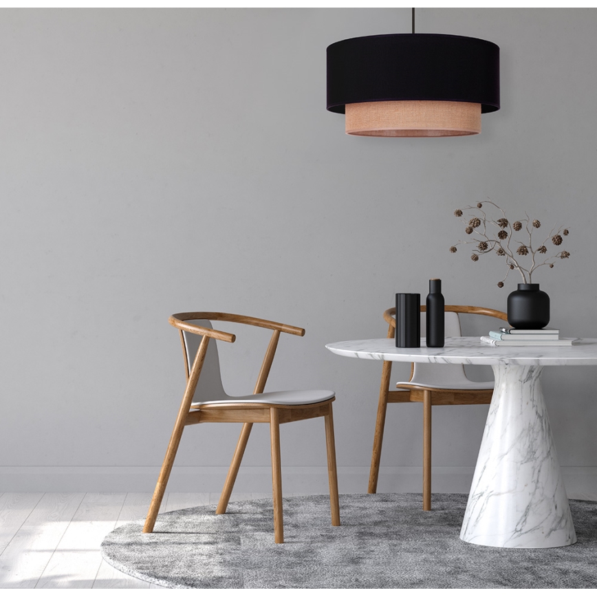 Duolla - Подвесная люстра BOHO 1xE27/15W/230V диаметр 45 см черный/коричневый