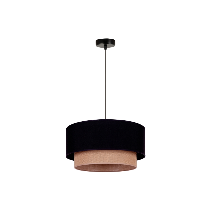 Duolla - Подвесная люстра BOHO 1xE27/15W/230V диаметр 45 см черный/коричневый