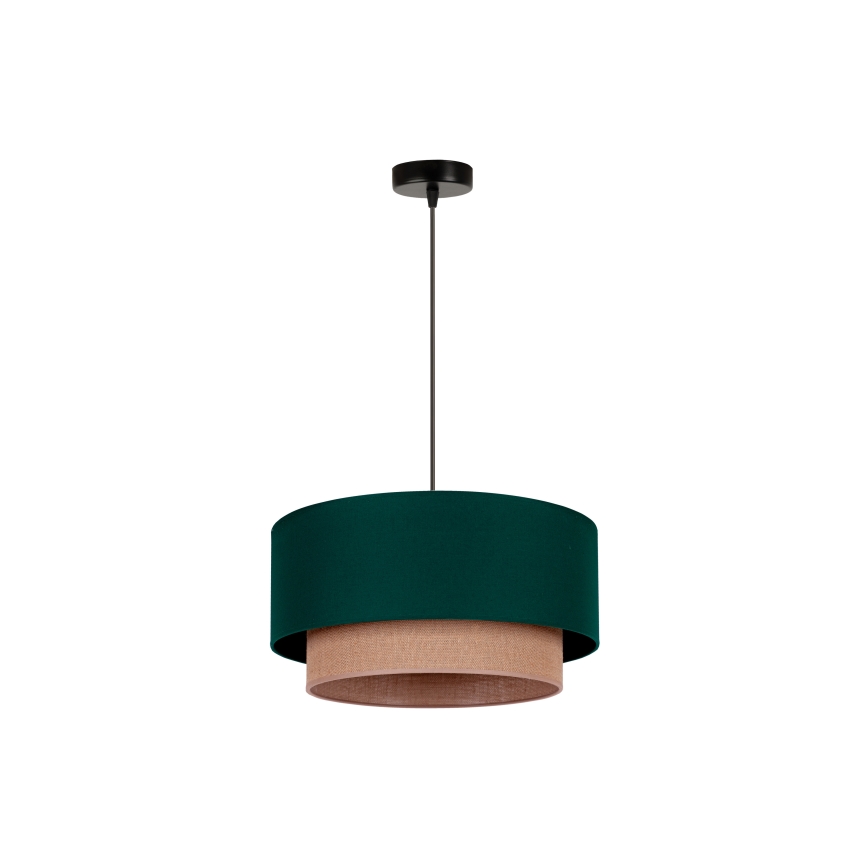 Duolla - Подвесная люстра BOHO 1xE27/15W/230V диаметр 45 см зеленый/коричневый