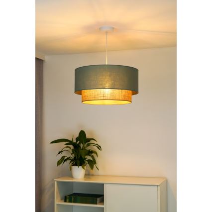 Duolla - Подвесная люстра BOHO 1xE27/15W/230V диаметр 45 см зеленый/коричневый