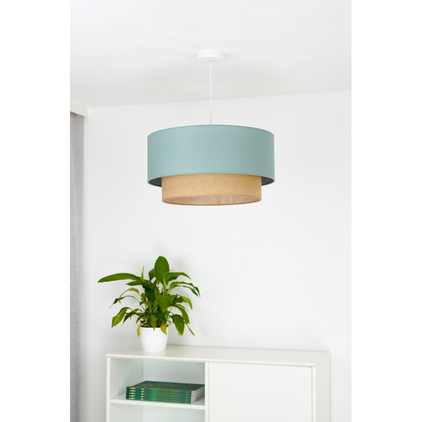 Duolla - Подвесная люстра BOHO 1xE27/15W/230V диаметр 45 см зеленый/коричневый