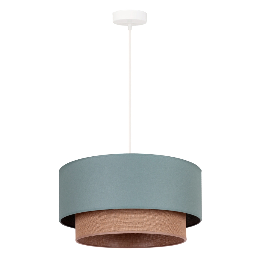 Duolla - Подвесная люстра BOHO 1xE27/15W/230V диаметр 45 см зеленый/коричневый
