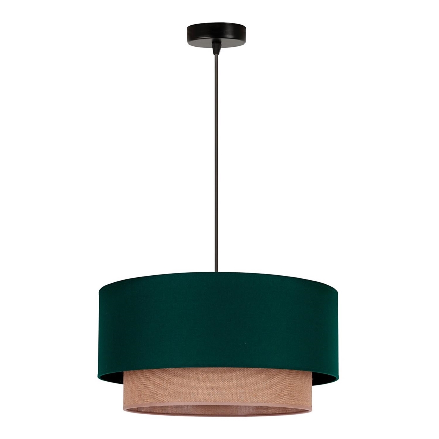 Duolla - Подвесная люстра BOHO 1xE27/15W/230V диаметр 45 см зеленый/коричневый